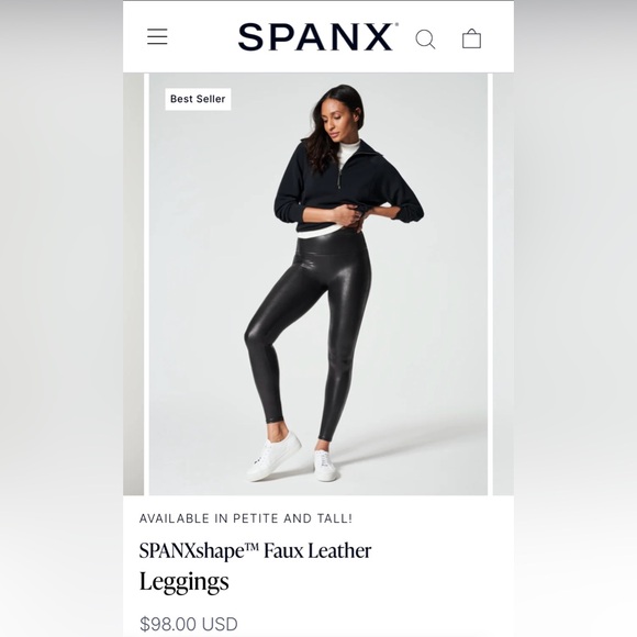 Spanx “Best Selling” Faux Leather Leggings - Plus - Size 3X - Picture 4 of 4